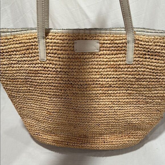 Brighton Embellished Tan Woven Tote Bag - Picture 10 of 10